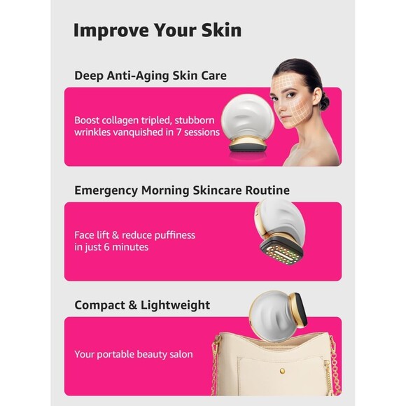 Microcurrent Facial Device Face Massager: iFae 3 in 1 Light Therapy for Face - Picture 7 of 12